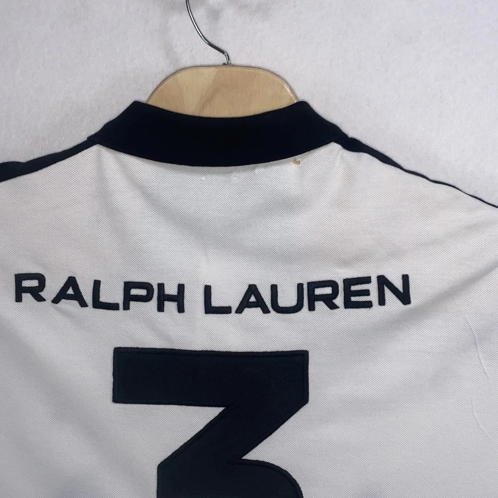 Polo Ralph Lauren USA Short Sleeve Polo Shirt  Men XXL White See Description C12